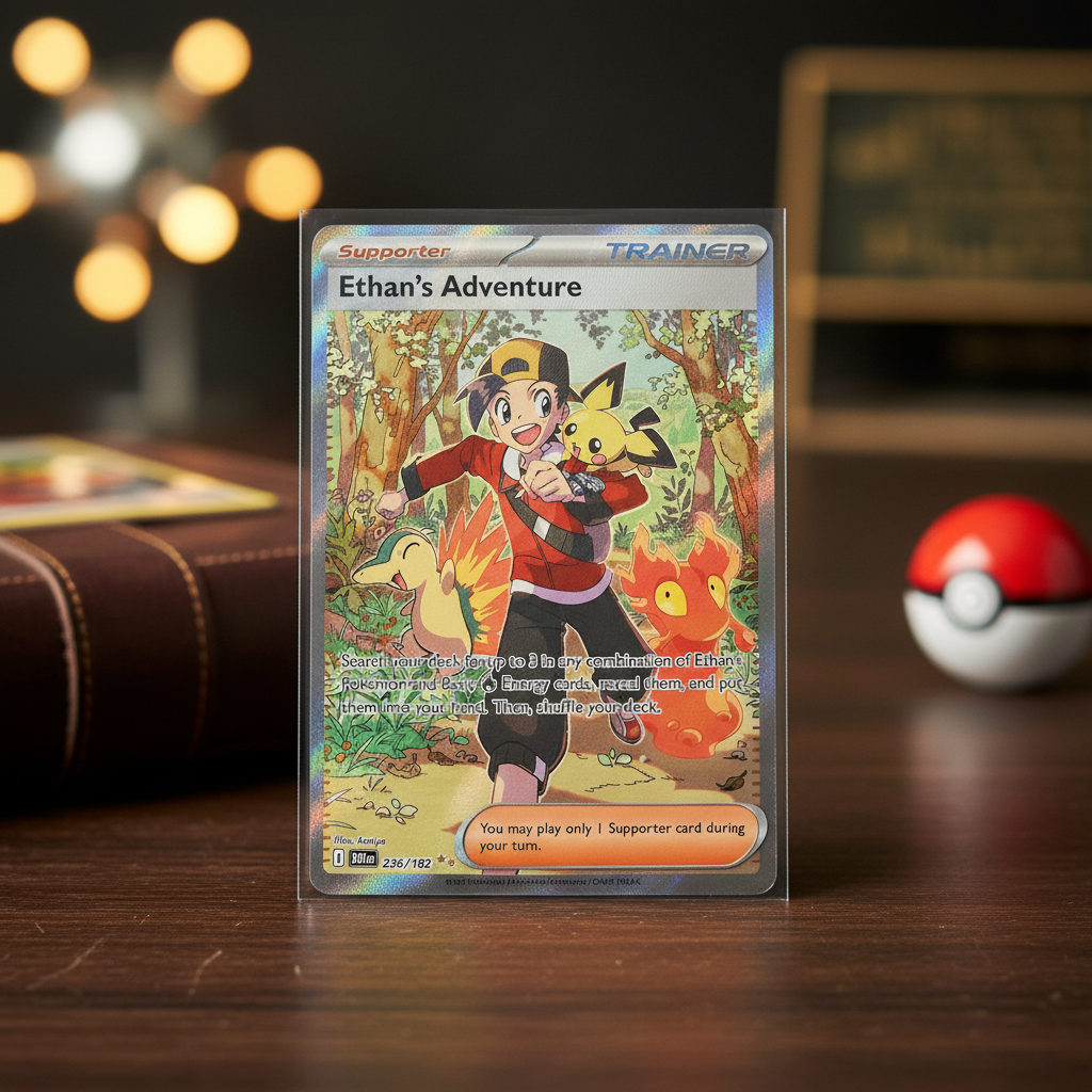 Pokémon Ethan's Adventure Full Art Trainer Card